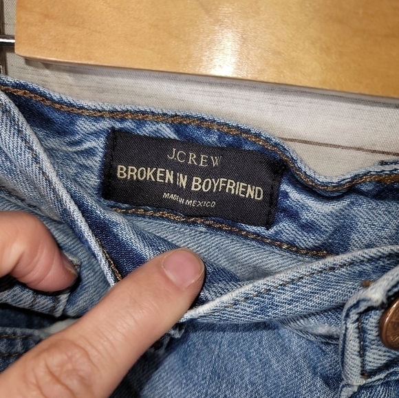 J.CREW BROKEN IN BOYFRIEND RAW HEM DENIM JEANS, SZ 24 - Picture 5 of 11